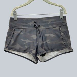 Athleta Girls Cannonball Swim Shorts Inner Brief Liner Camo Surf Size M(8-10)